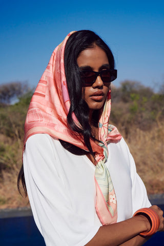 Pink City Silk Scarf
