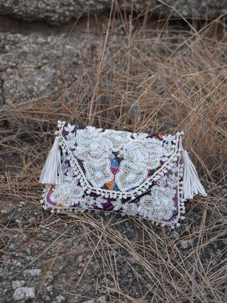 White Sitara Clutch
