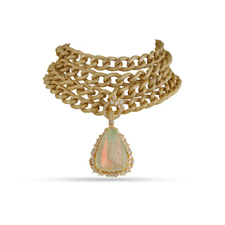 Roza Statement Pendant Chain Choker
